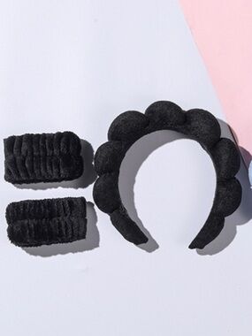 Face wash headband & wrists cuffs